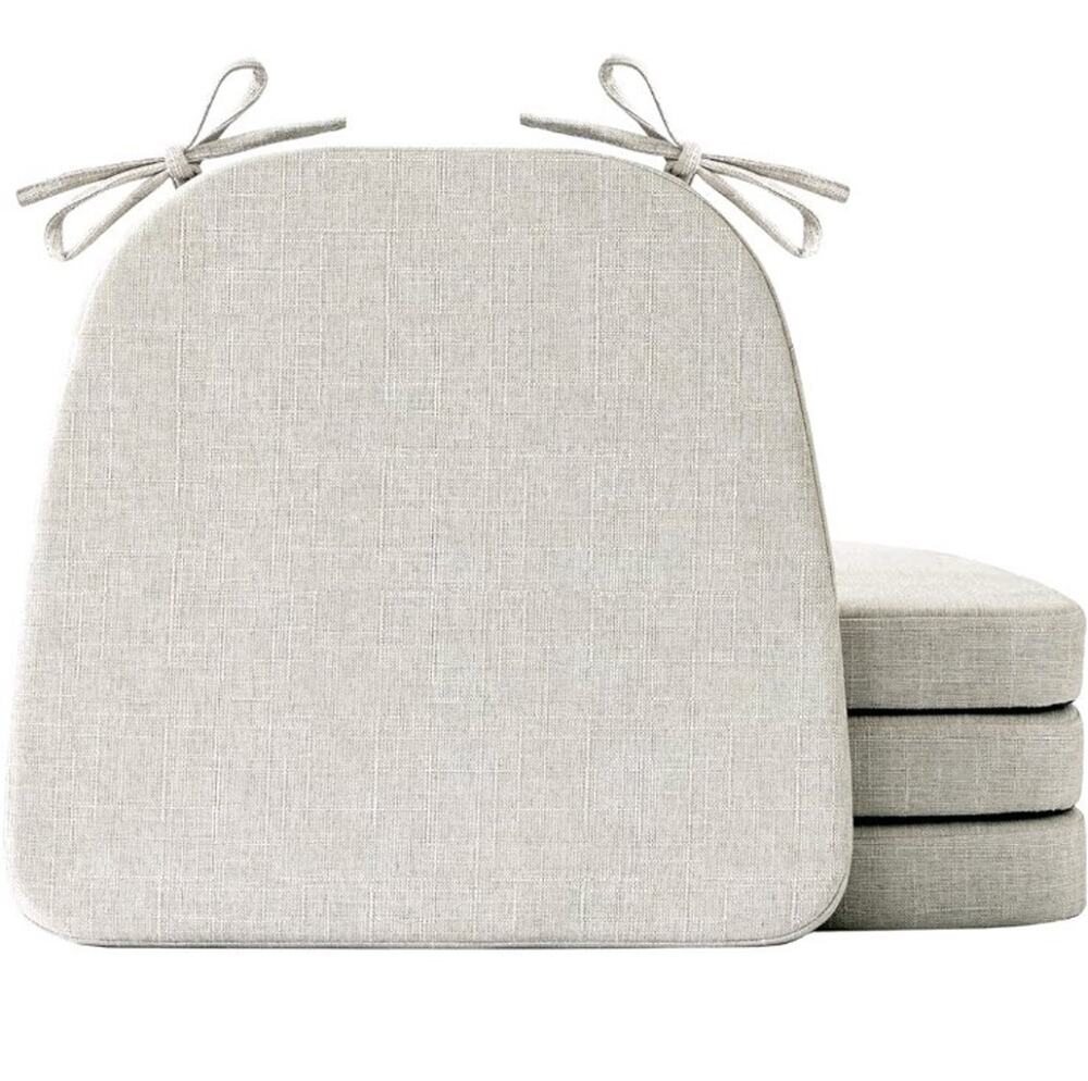 Decorative Chair Seat Cushion Set - Light Beige Ties